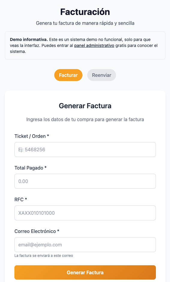 Facturación rápida